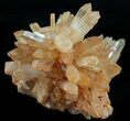 Wide Tangerine Quartz Crystal Cluster - Madagascar #58768-5